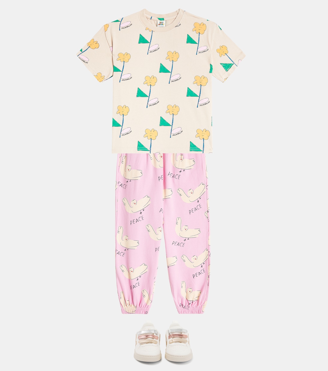 Flower cotton jersey T-shirt | Jellymallow