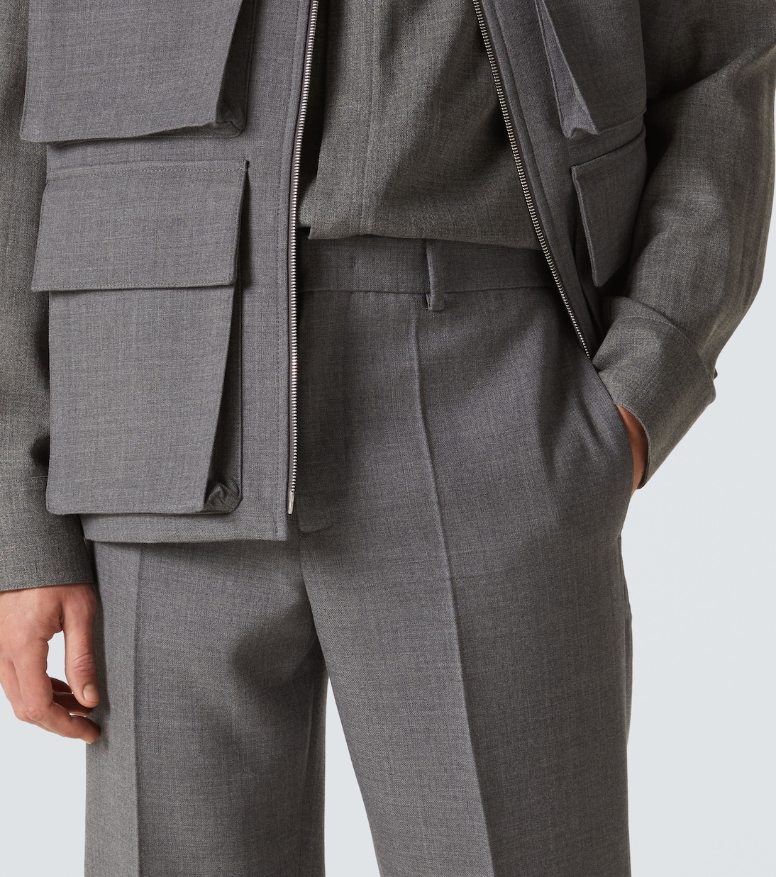 Virgin wool tapered pants | Jil Sander