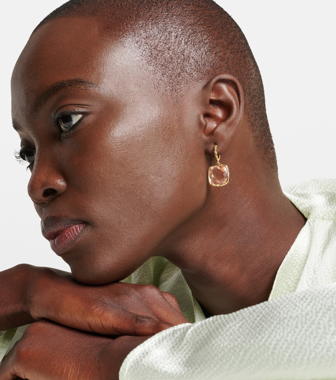 Boucles d'oreilles Serenity en or 18 ct et morganite | Octavia Elizabeth