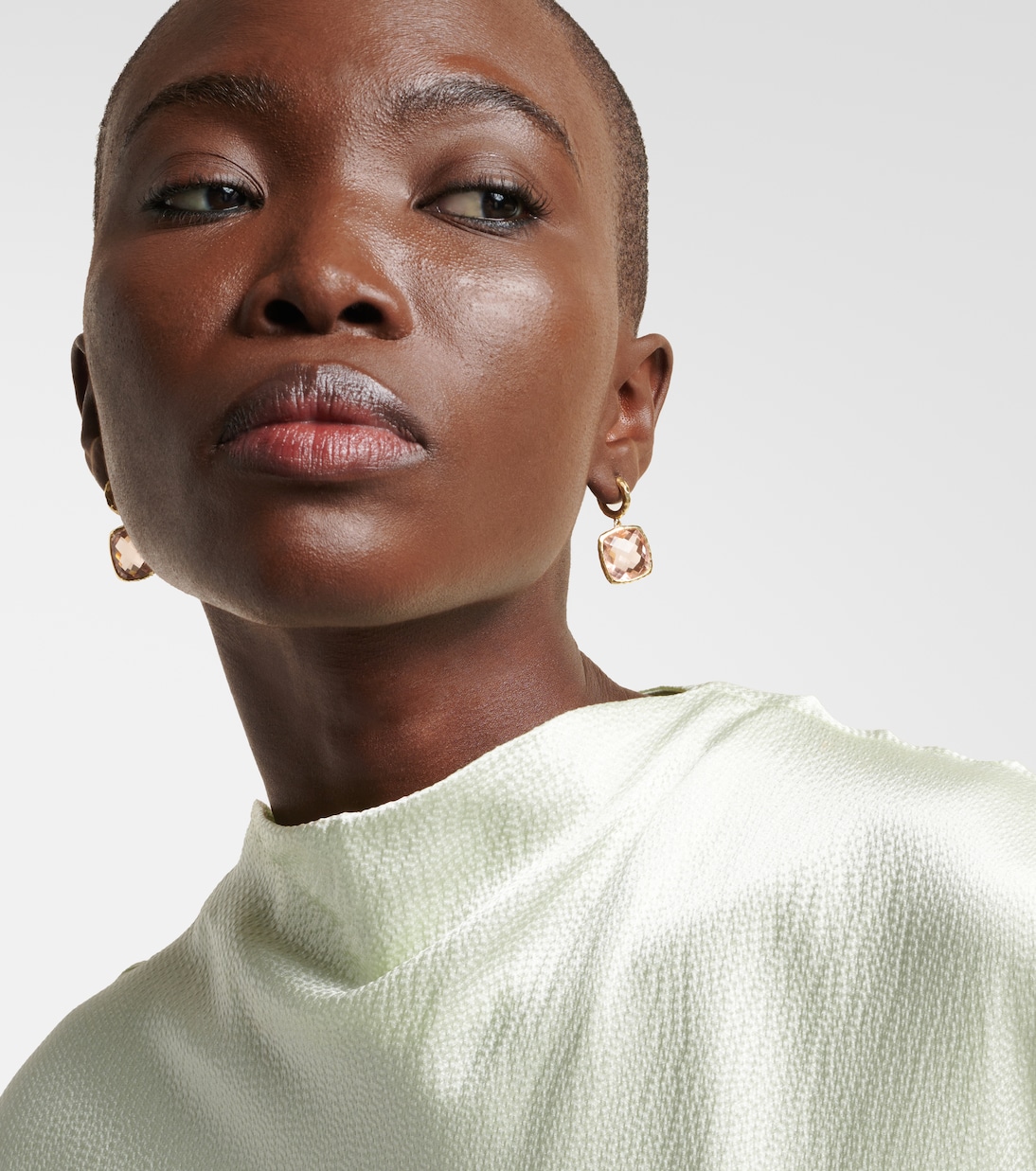 Boucles d'oreilles Serenity en or 18 ct et morganite | Octavia Elizabeth