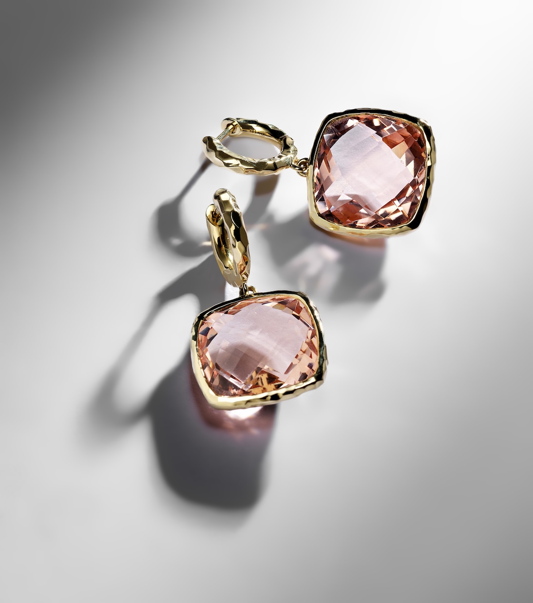 Boucles d'oreilles Serenity en or 18 ct et morganite | Octavia Elizabeth