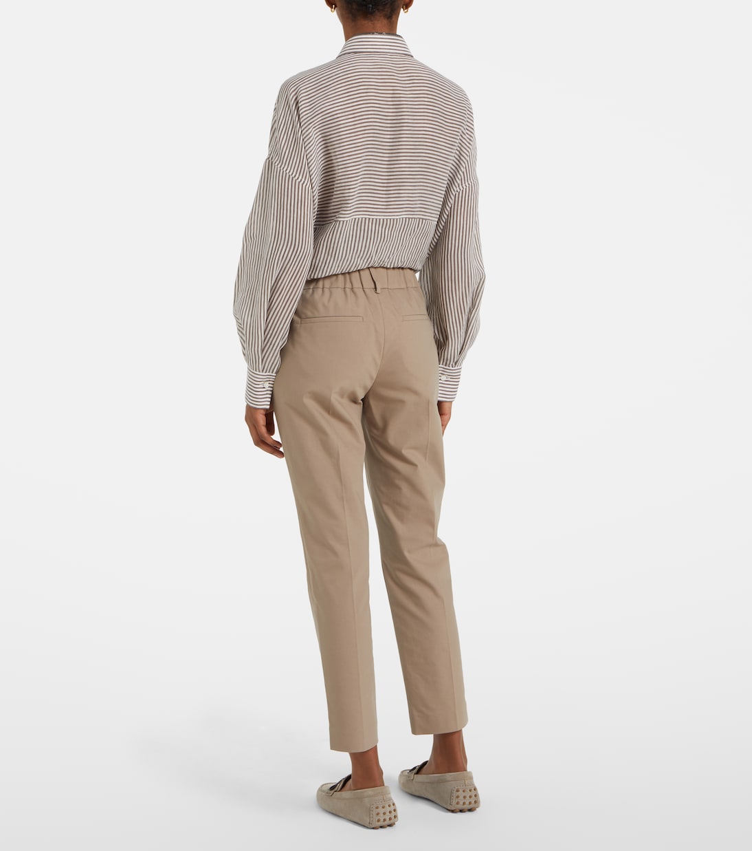 Cotton-blend slim pants | Brunello Cucinelli