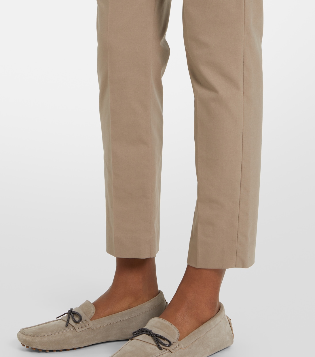 Cotton-blend slim pants | Brunello Cucinelli