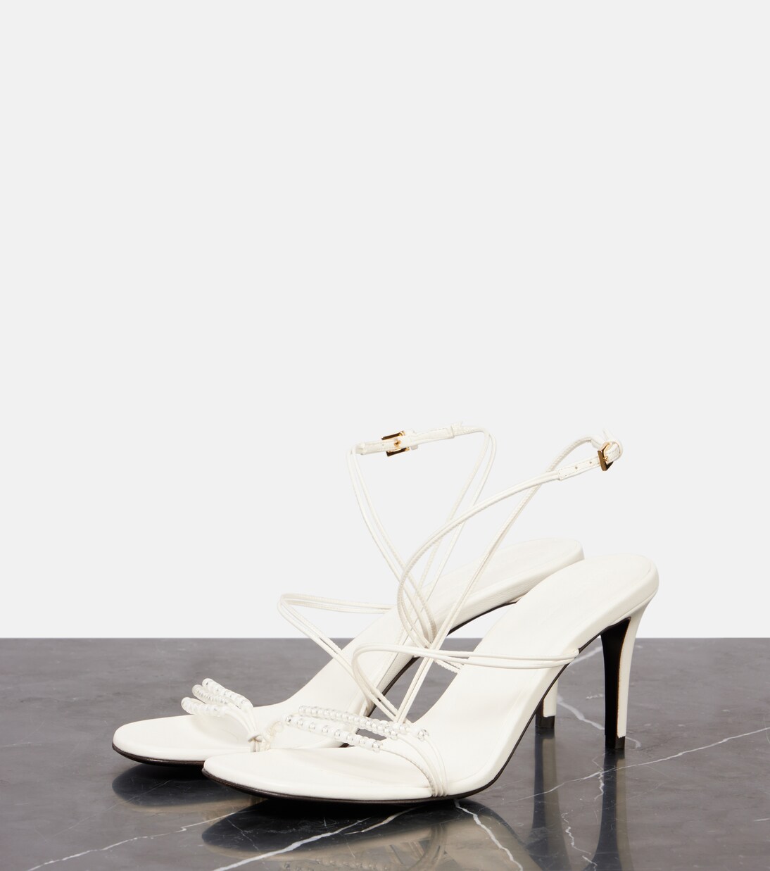 Loop 75 embellished leather sandals | Khaite