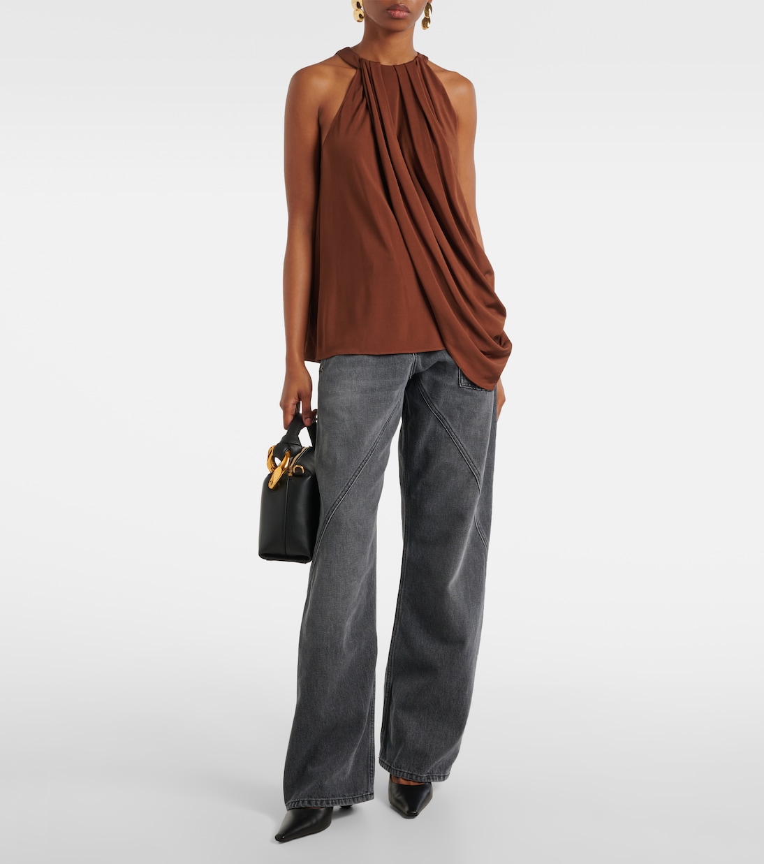 Draped halterneck crêpe top | JW Anderson
