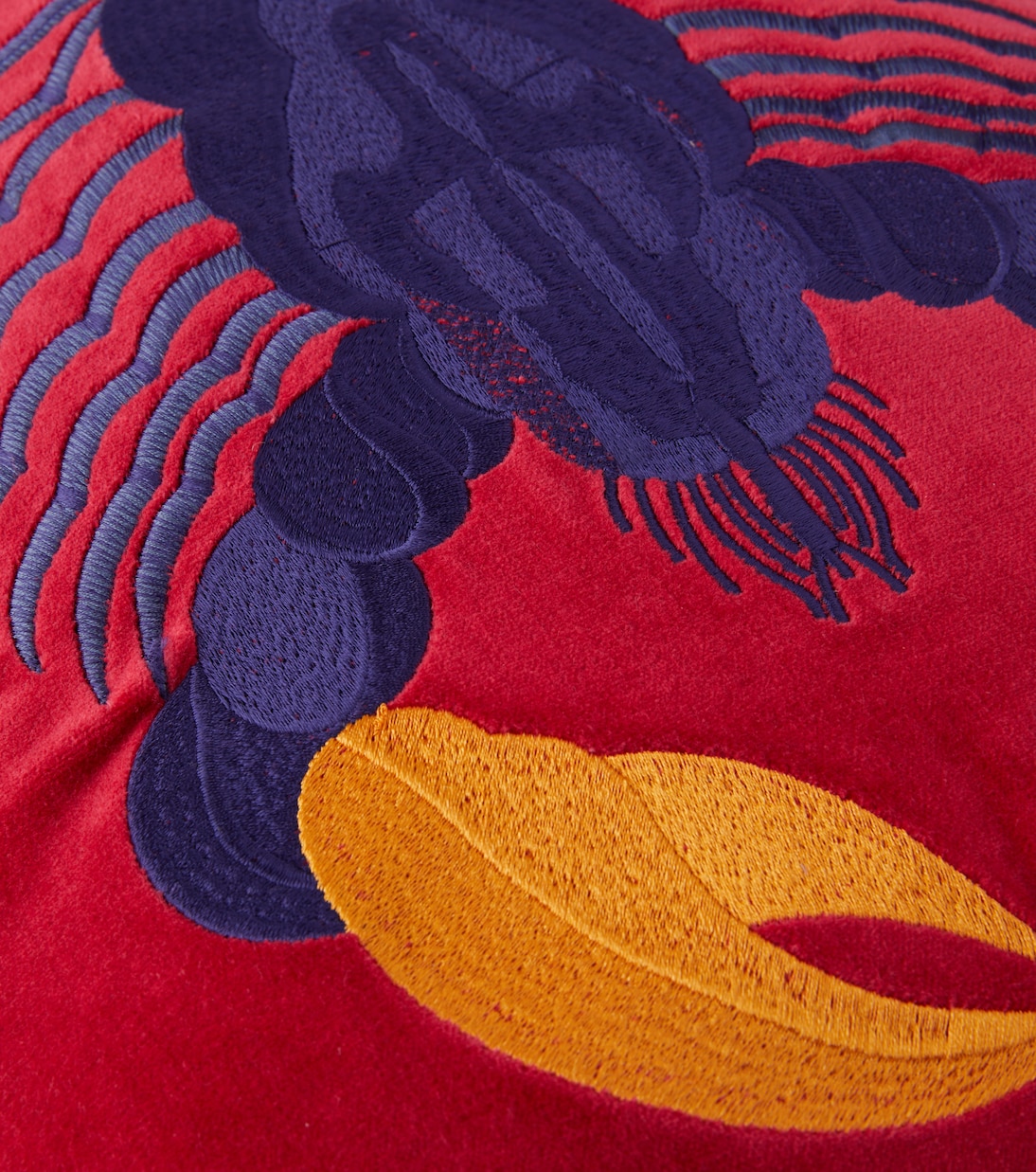 Lobster embroidered cushion | Les-Ottomans