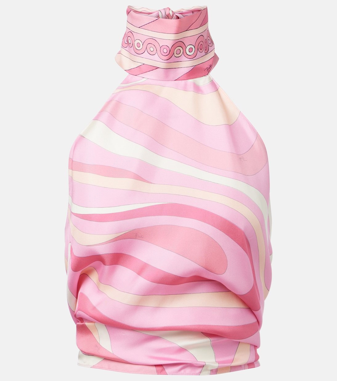 Marmo halterneck silk top | Pucci
