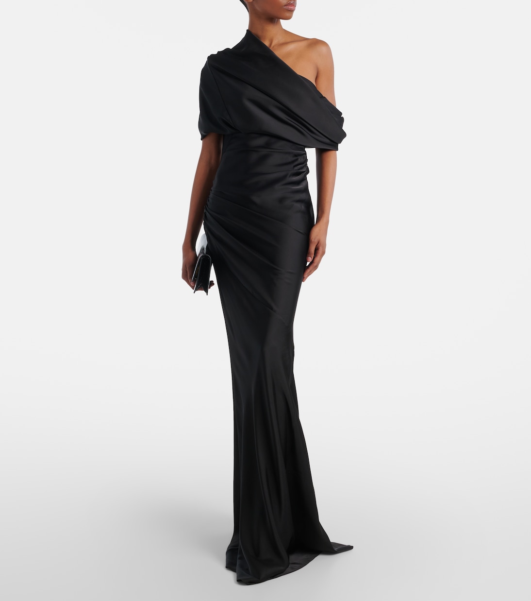 Draped metallic maxi dress | Entire Studios