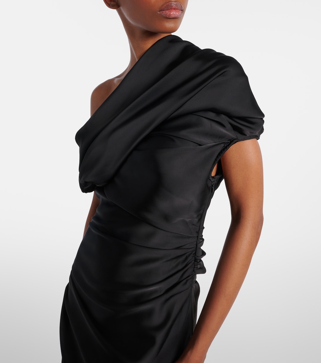 Draped metallic maxi dress | Entire Studios