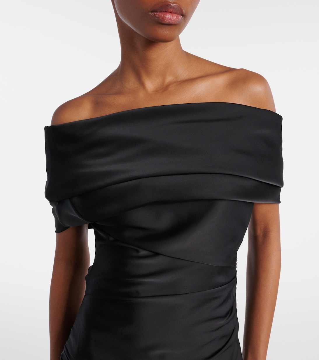 Draped metallic maxi dress | Entire Studios