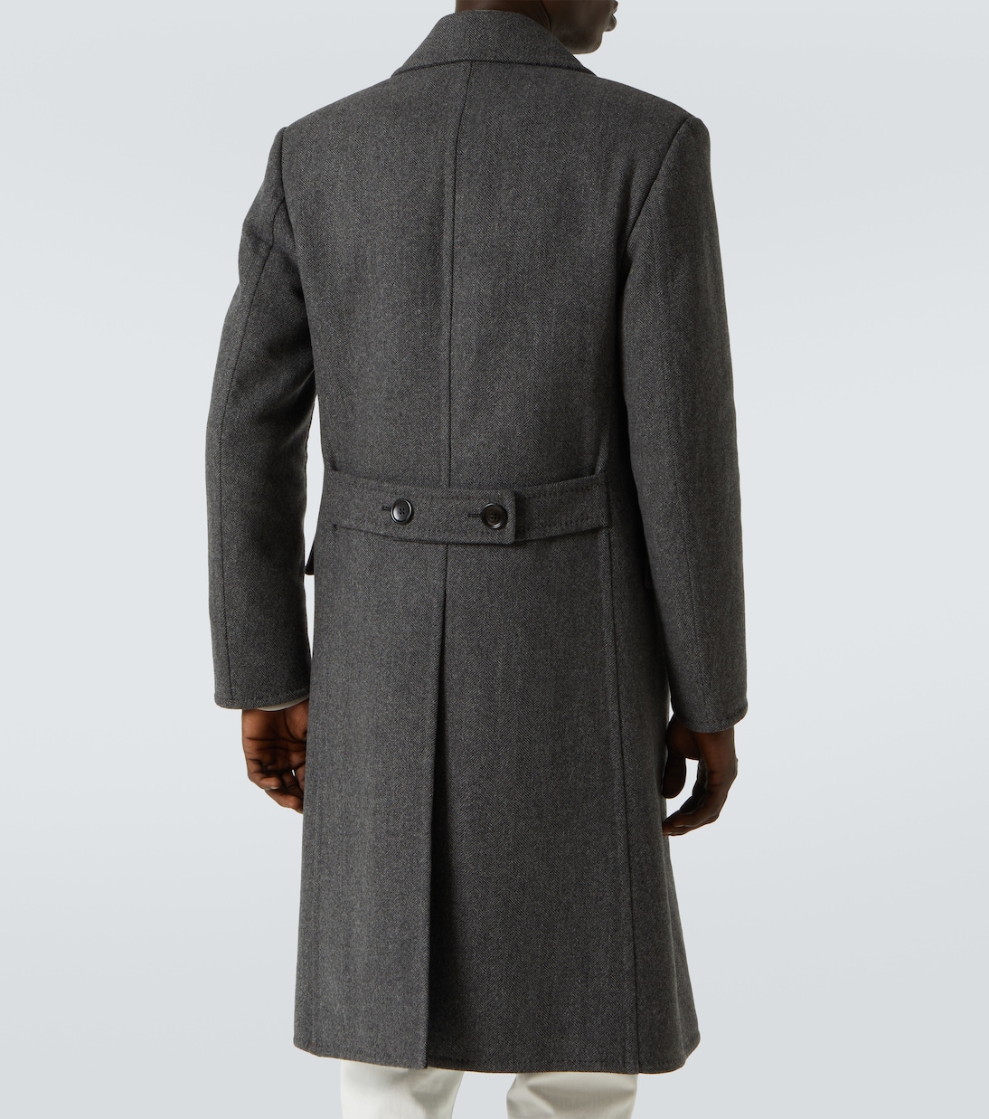 Double-breasted virgin wool twill coat | Tom Ford