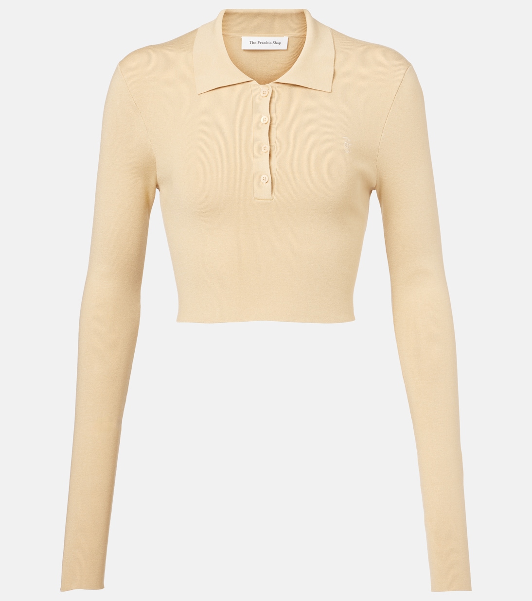 Giselle cropped polo sweater | The Frankie Shop