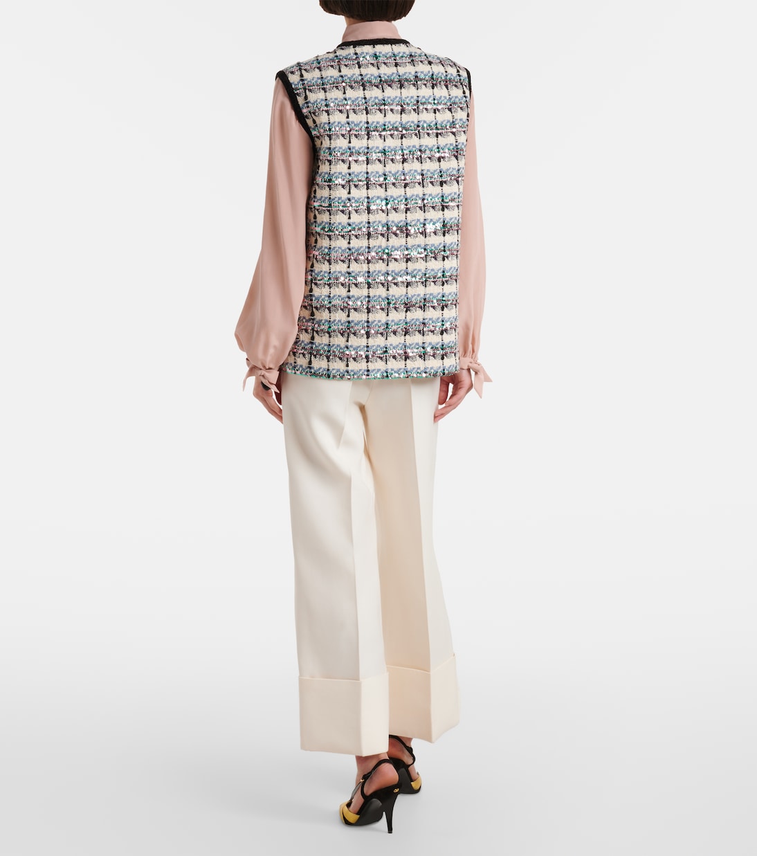 Weste Mossi aus Tweed mit Pailletten | Valentino