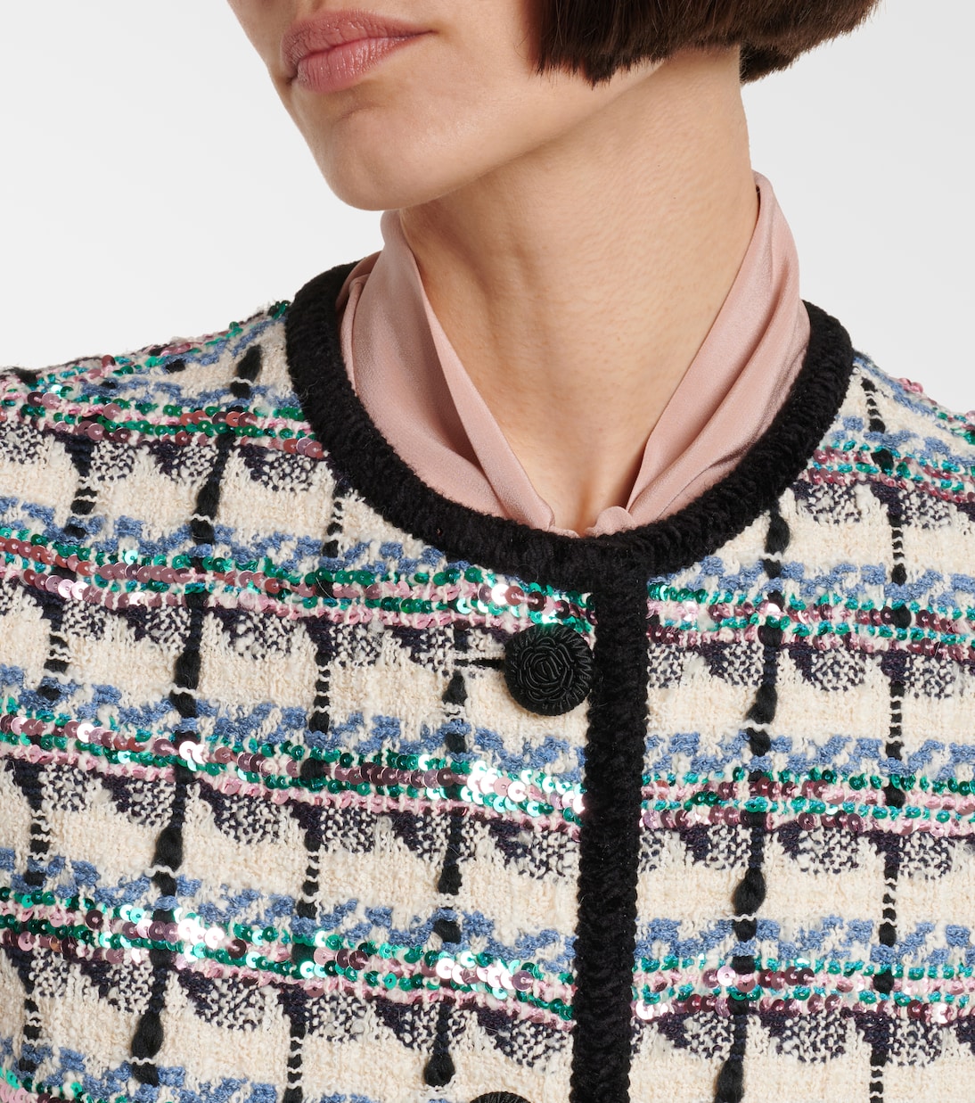 Weste Mossi aus Tweed mit Pailletten | Valentino