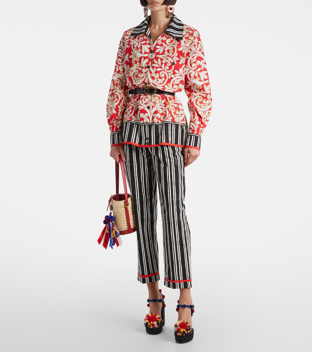 Camicia in cotone con stampa  | Dolce&Gabbana