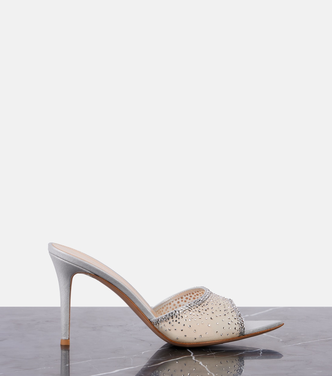 Pantoletten Rania 85 mit Kristallen | Gianvito Rossi