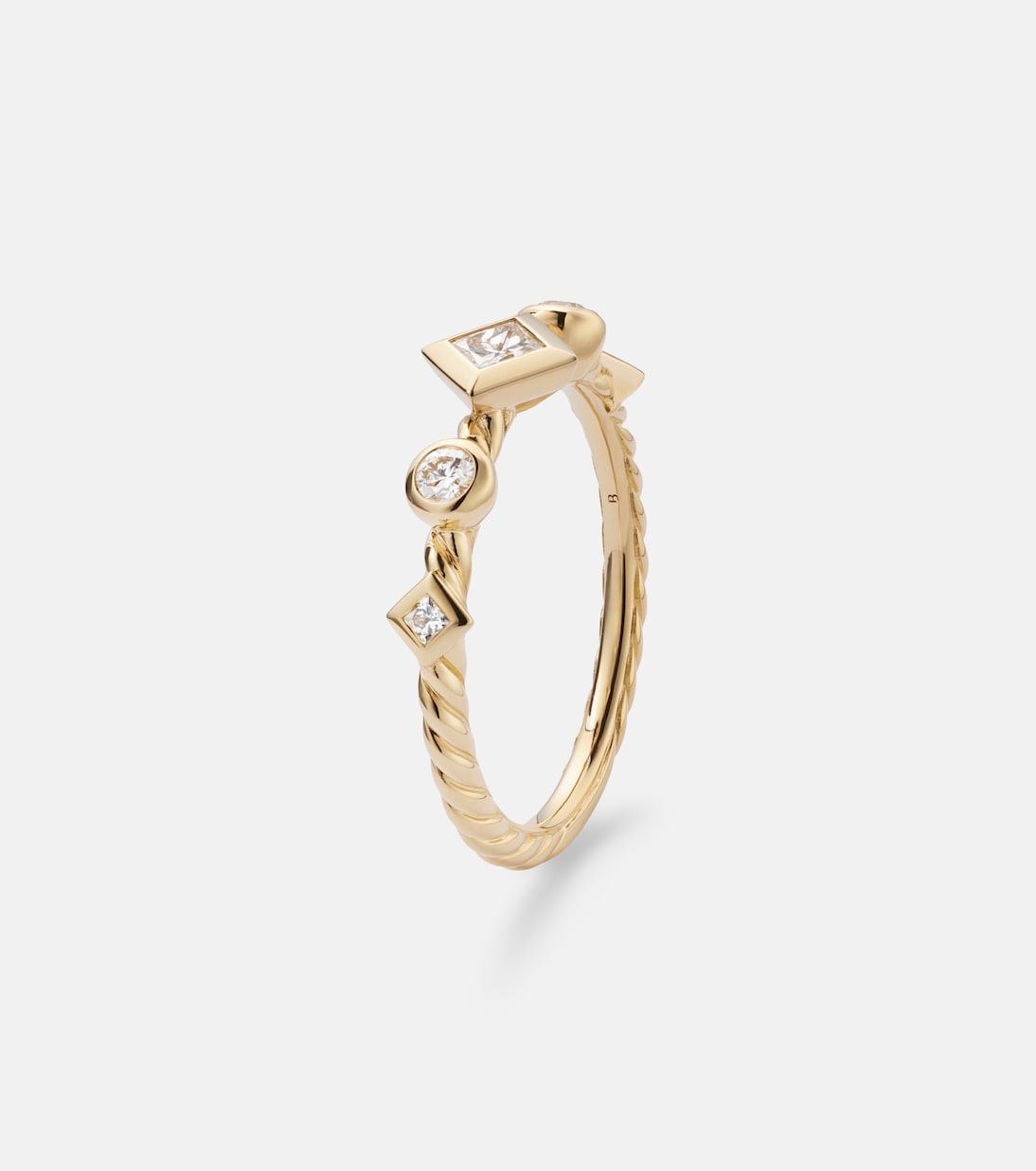 Cable Collectibles® Cable 18kt gold ring with diamonds | David Yurman