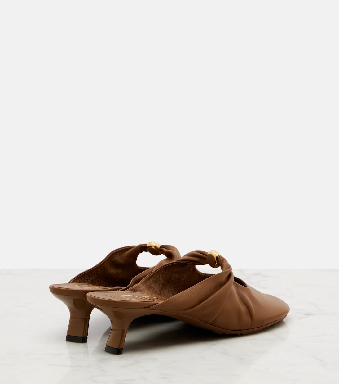 Pebble 45 leather mules | Loewe