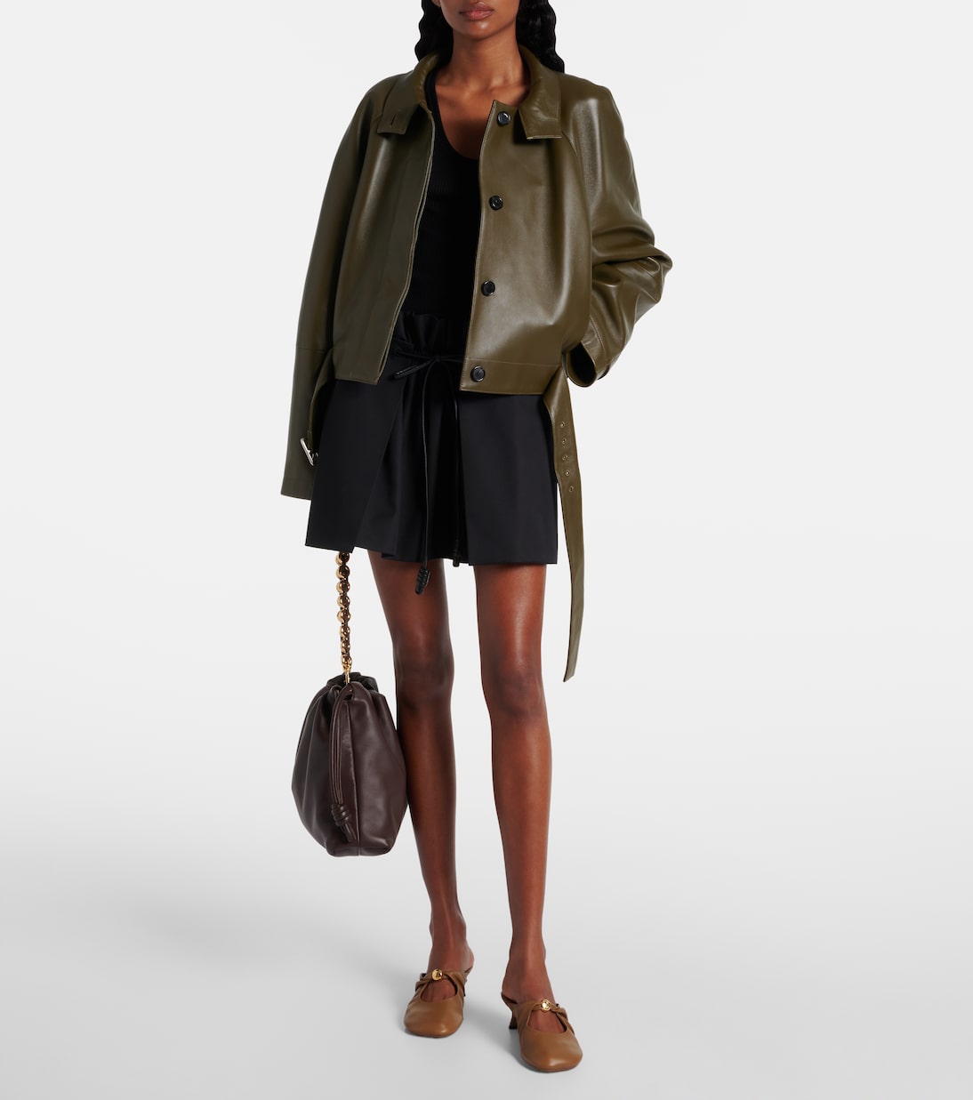 Pebble 45 leather mules | Loewe