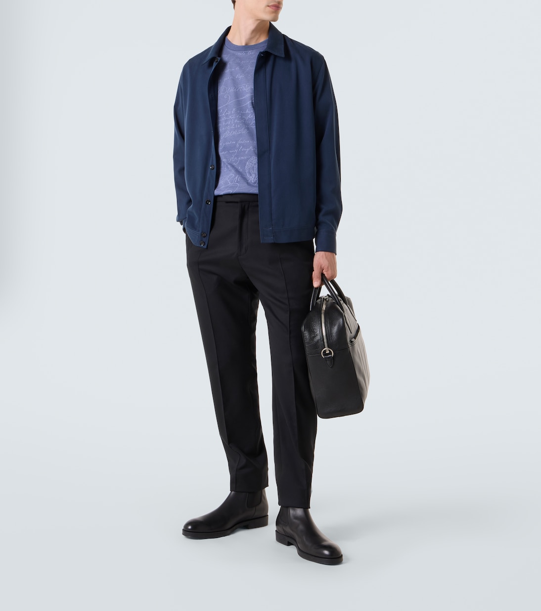 T-shirt in jersey di cotone con stampa | Berluti