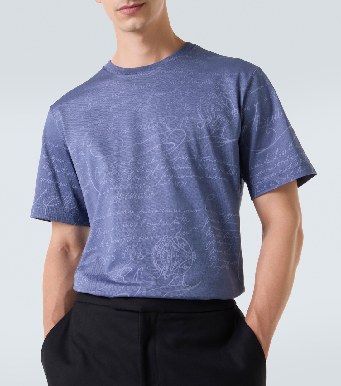 T-shirt in jersey di cotone con stampa | Berluti