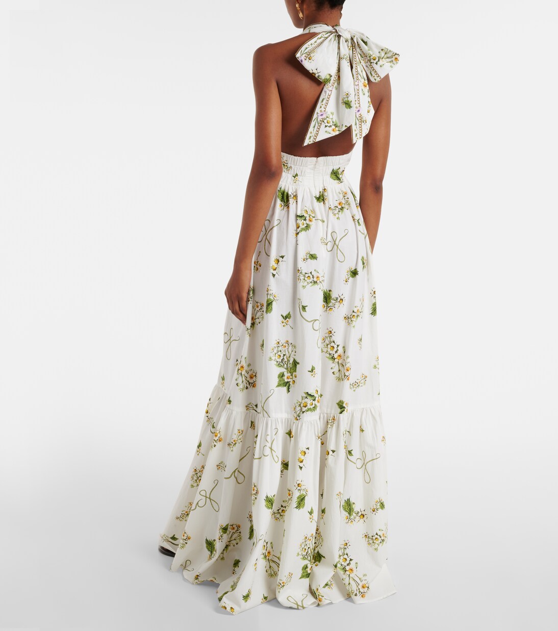 Robe longue Botanical Utopia en coton | Camilla