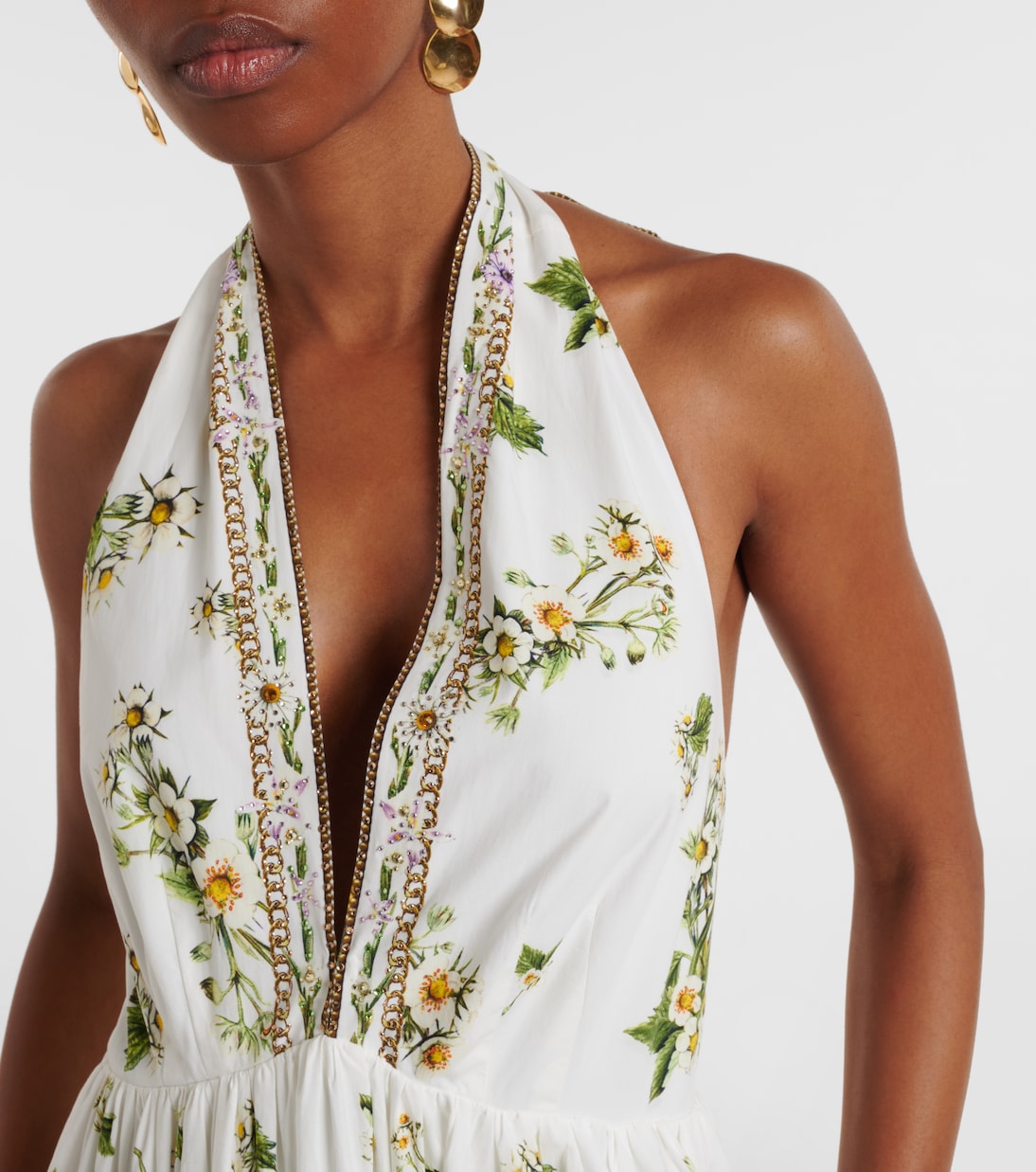 Robe longue Botanical Utopia en coton | Camilla