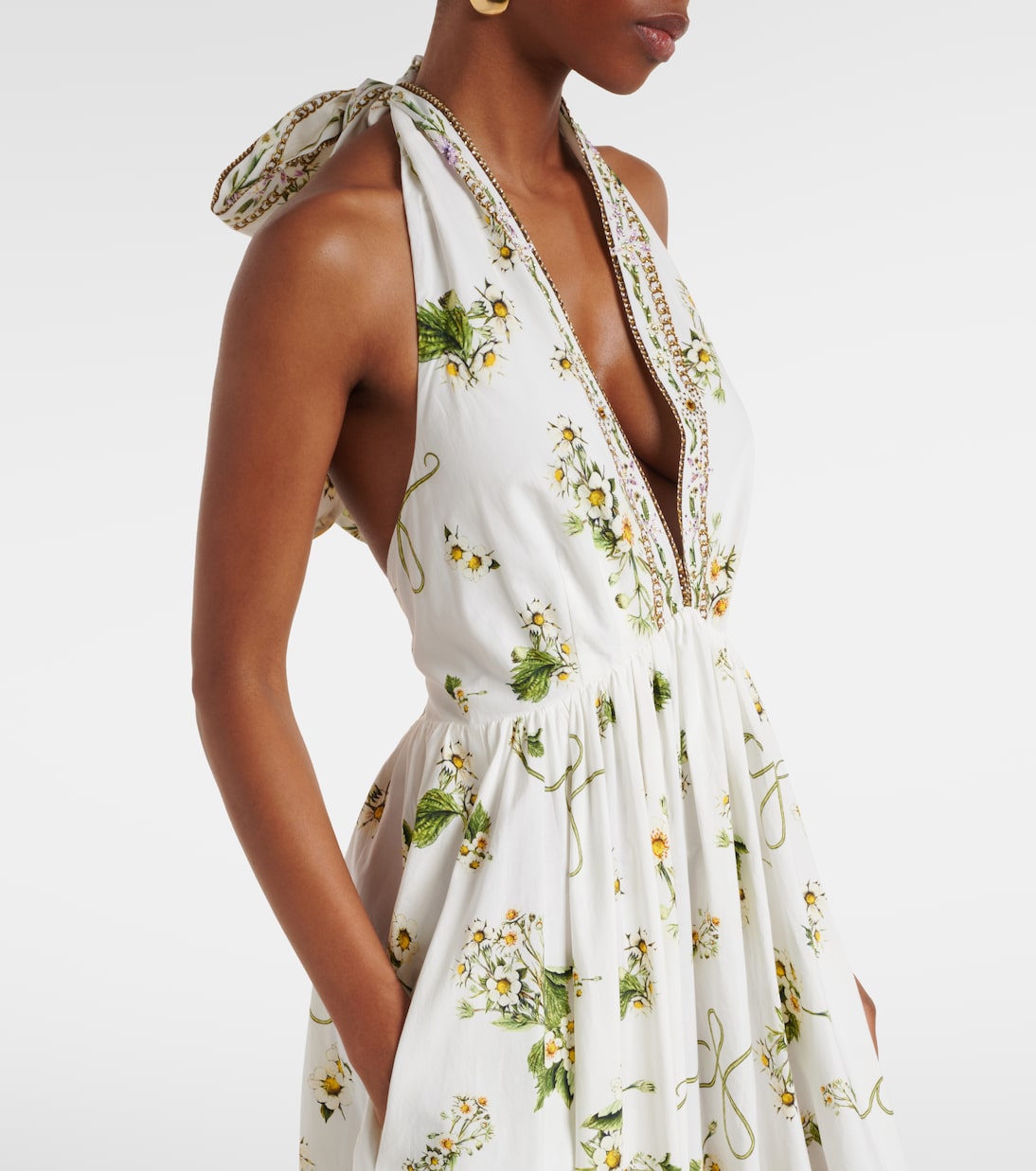 Robe longue Botanical Utopia en coton | Camilla