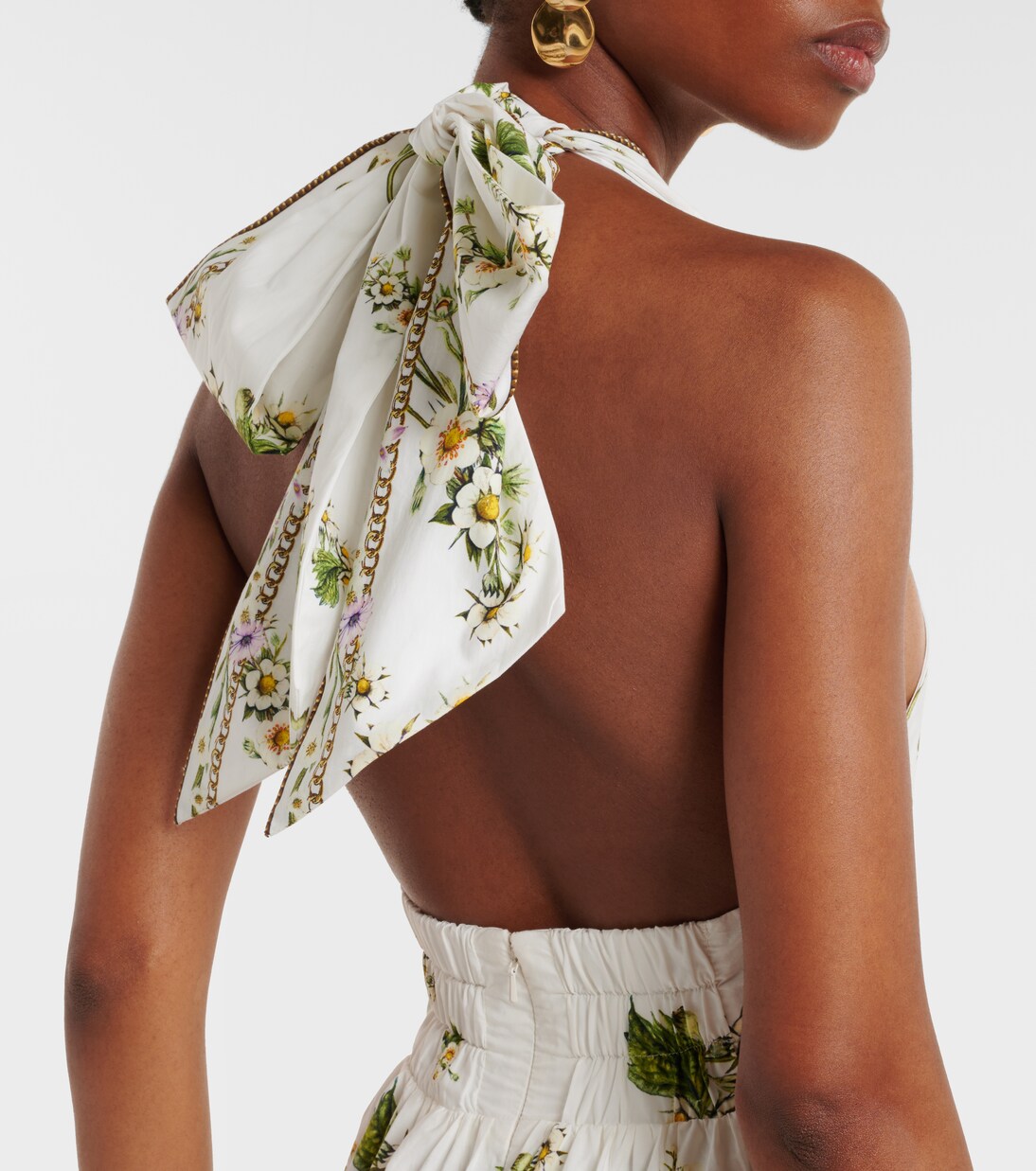 Robe longue Botanical Utopia en coton | Camilla