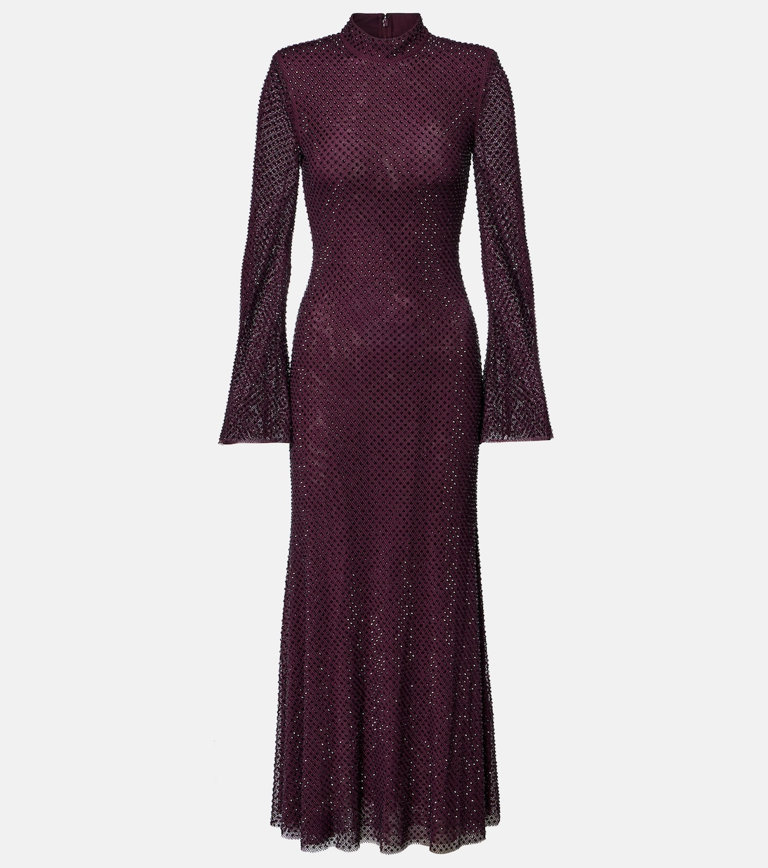 Rhinestone mesh maxi dress | Self-Portrait