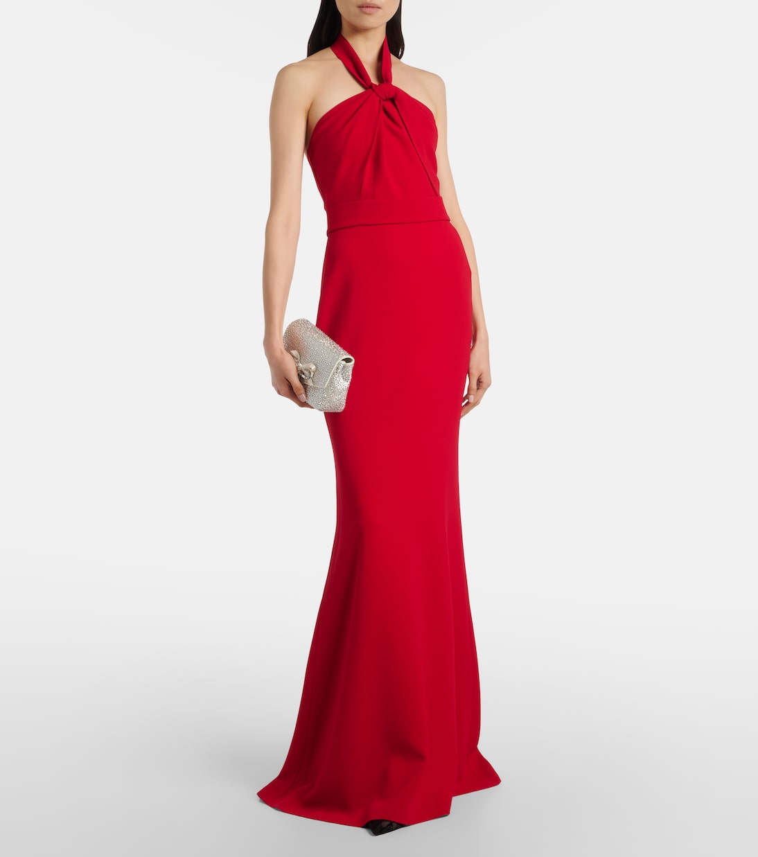 Soft Bow Mini embellished satin clutch | Jimmy Choo