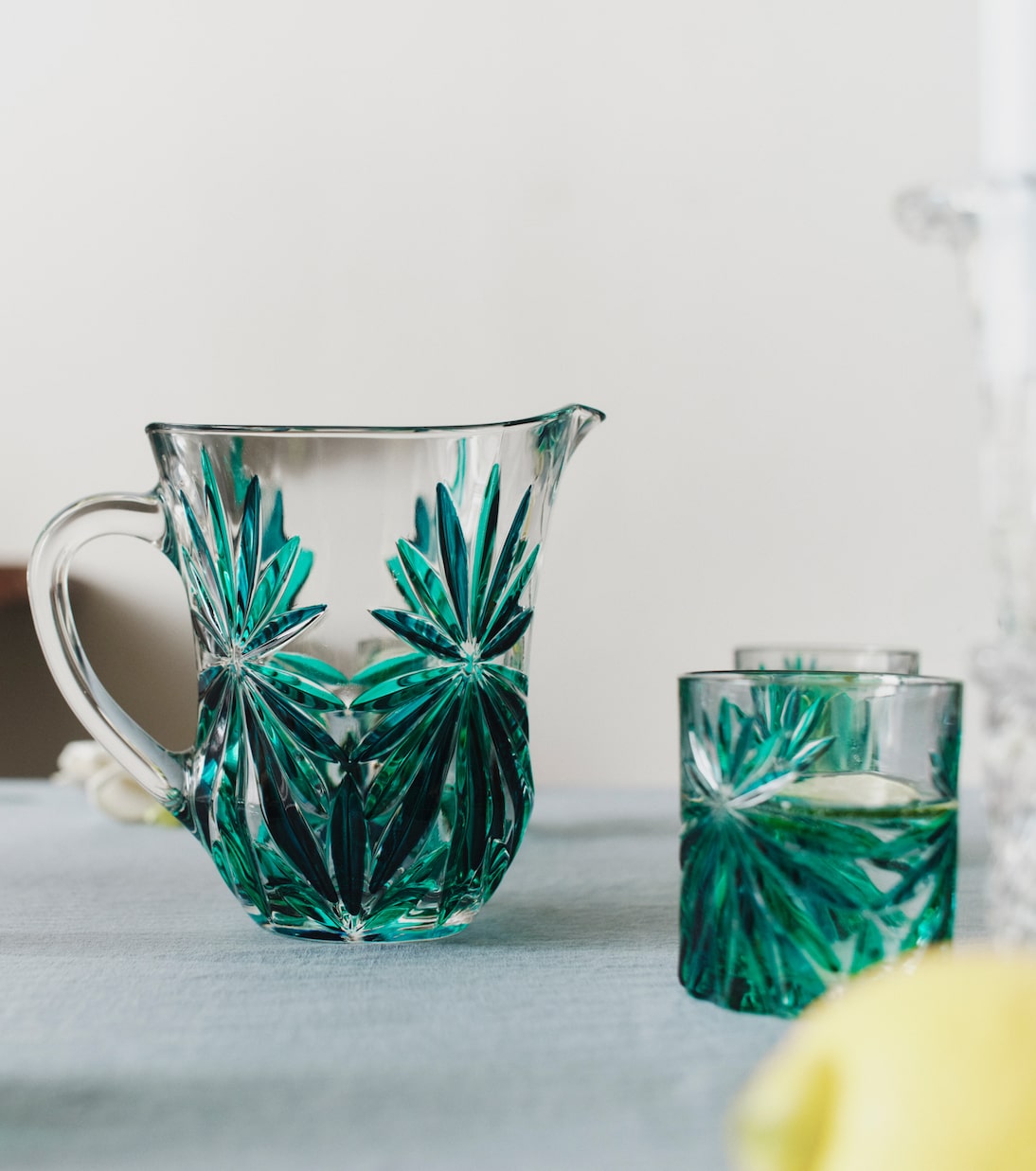 Set de 4 verres tumbler et cruche en cristal | Les-Ottomans