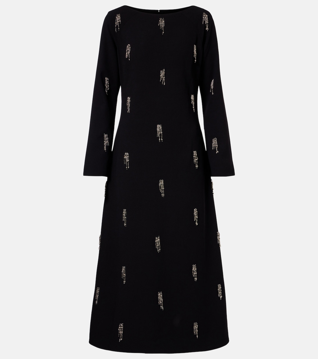 Verziertes Midikleid Coretta aus Crêpe | Simkhai