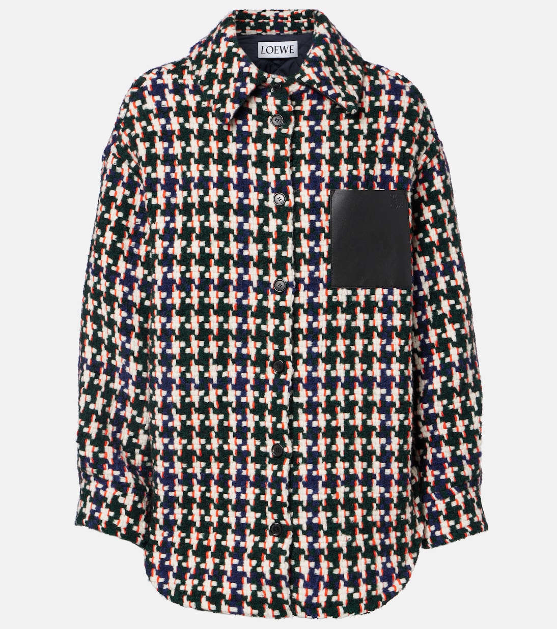 Leather-trimmed overshirt | Loewe