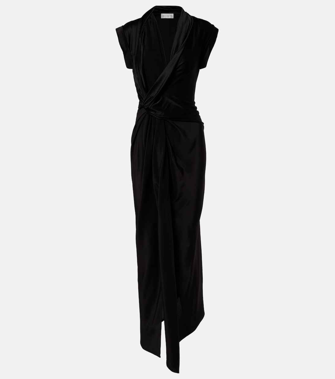 Vestido midi asimétrico drapeado | Victoria Beckham