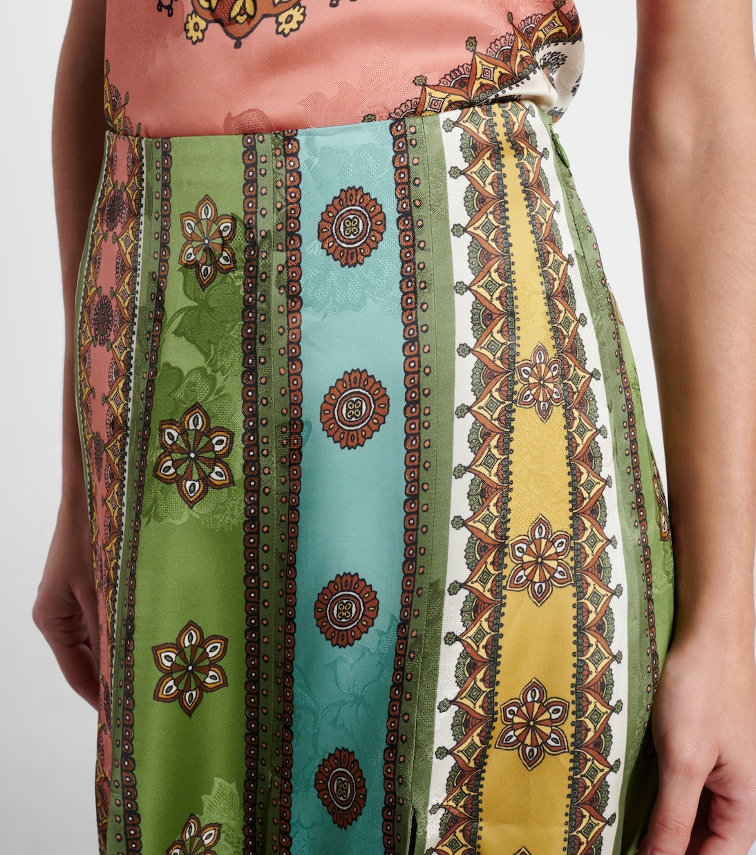 Contina printed jacquard maxi skirt | Alémais
