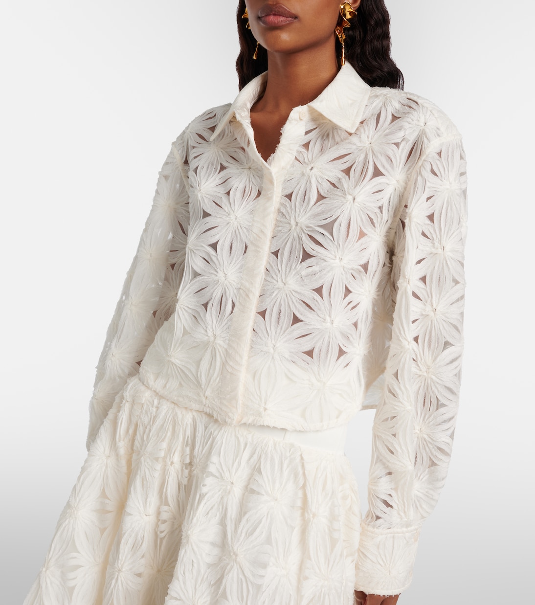 Anders cropped floral blouse | Simkhai