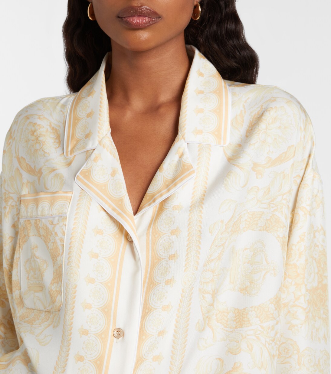 Hemd Barocco aus Seiden-Twill | Versace