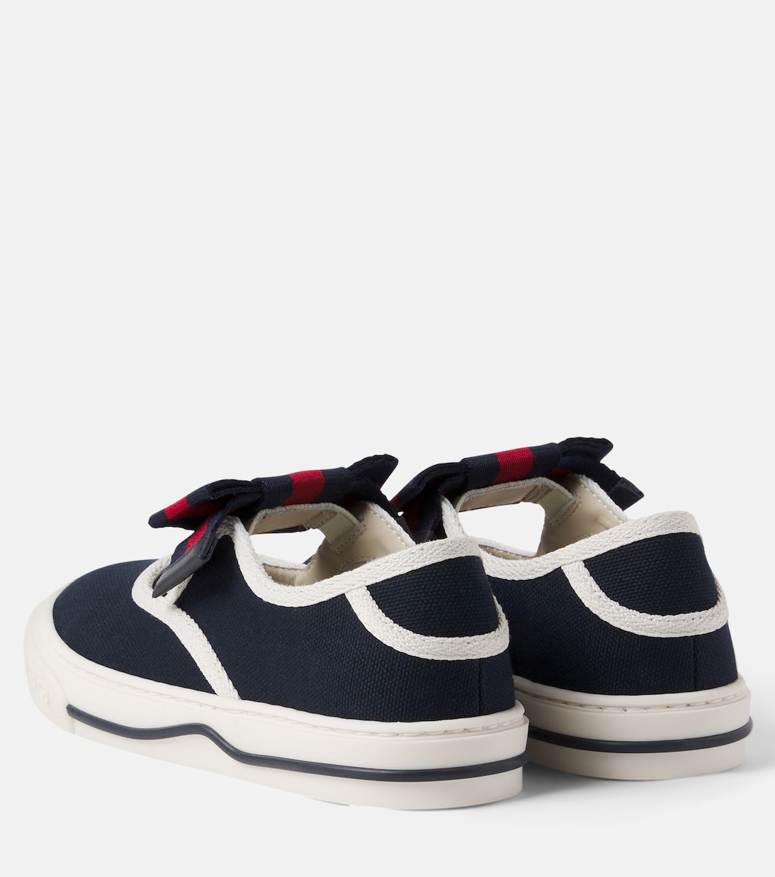 Bow-detail canvas sneakers | Gucci Kids