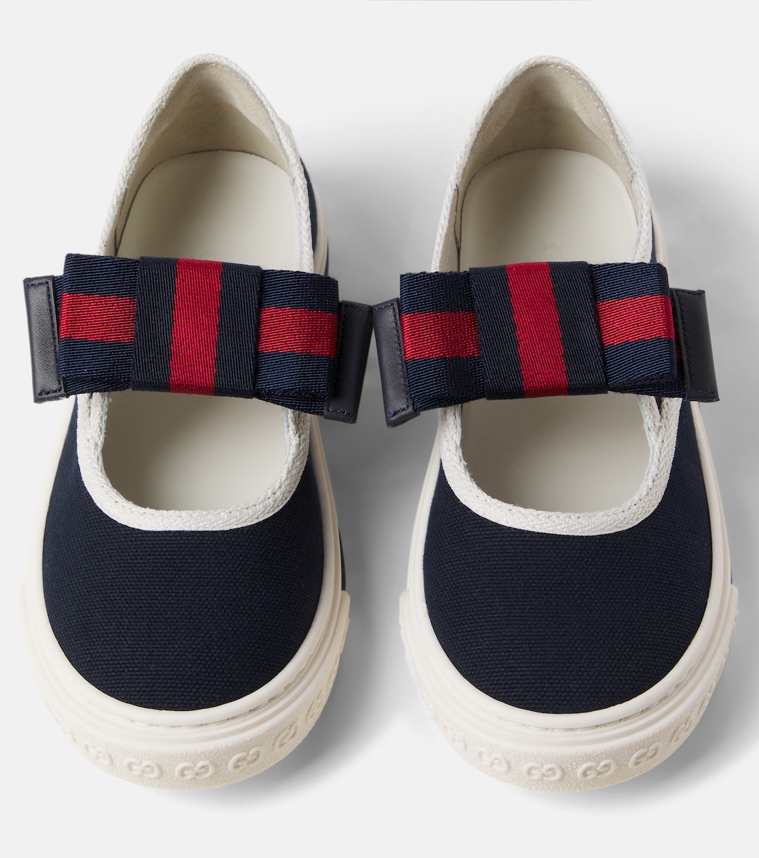 Bow-detail canvas sneakers | Gucci Kids