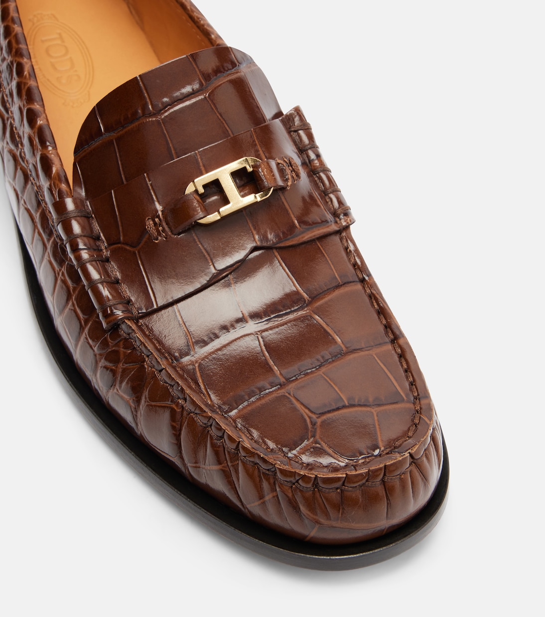 T Timeless croc-effect leather loafers | Tod's