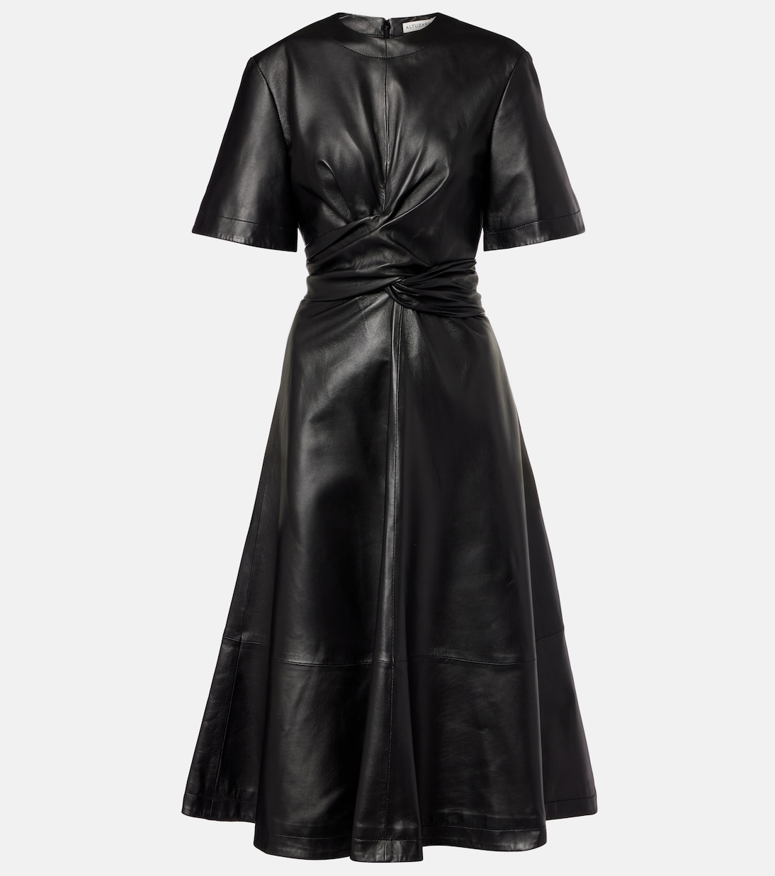 Gathered leather midi dress | Altuzarra