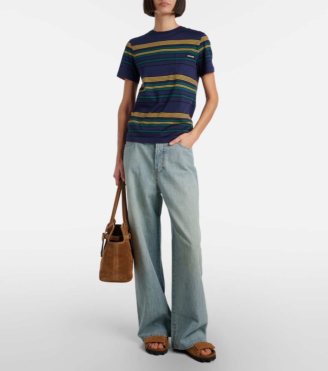 Quilted suede slides | Miu Miu