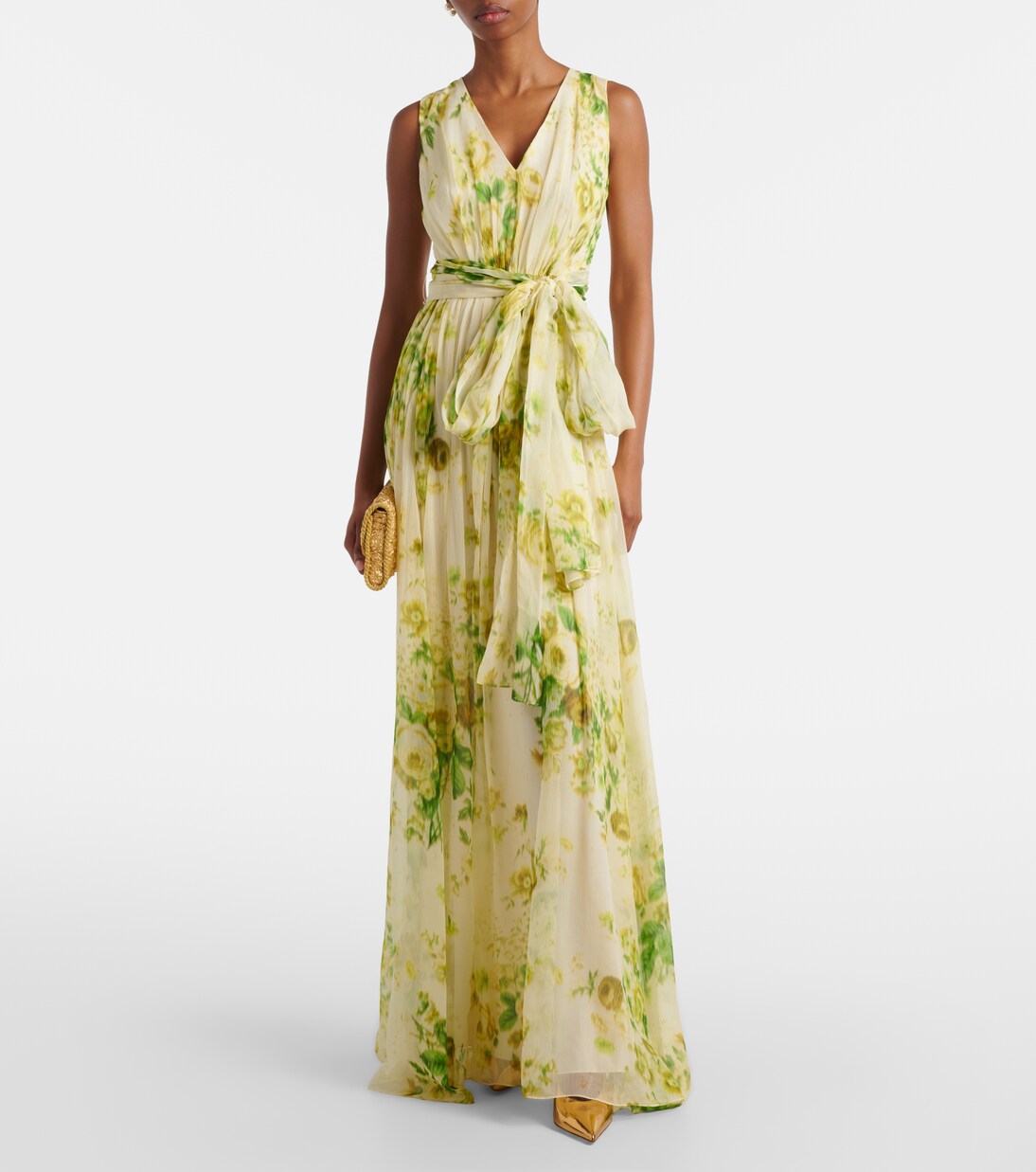 Midikleid aus Seiden-Creponne | Erdem