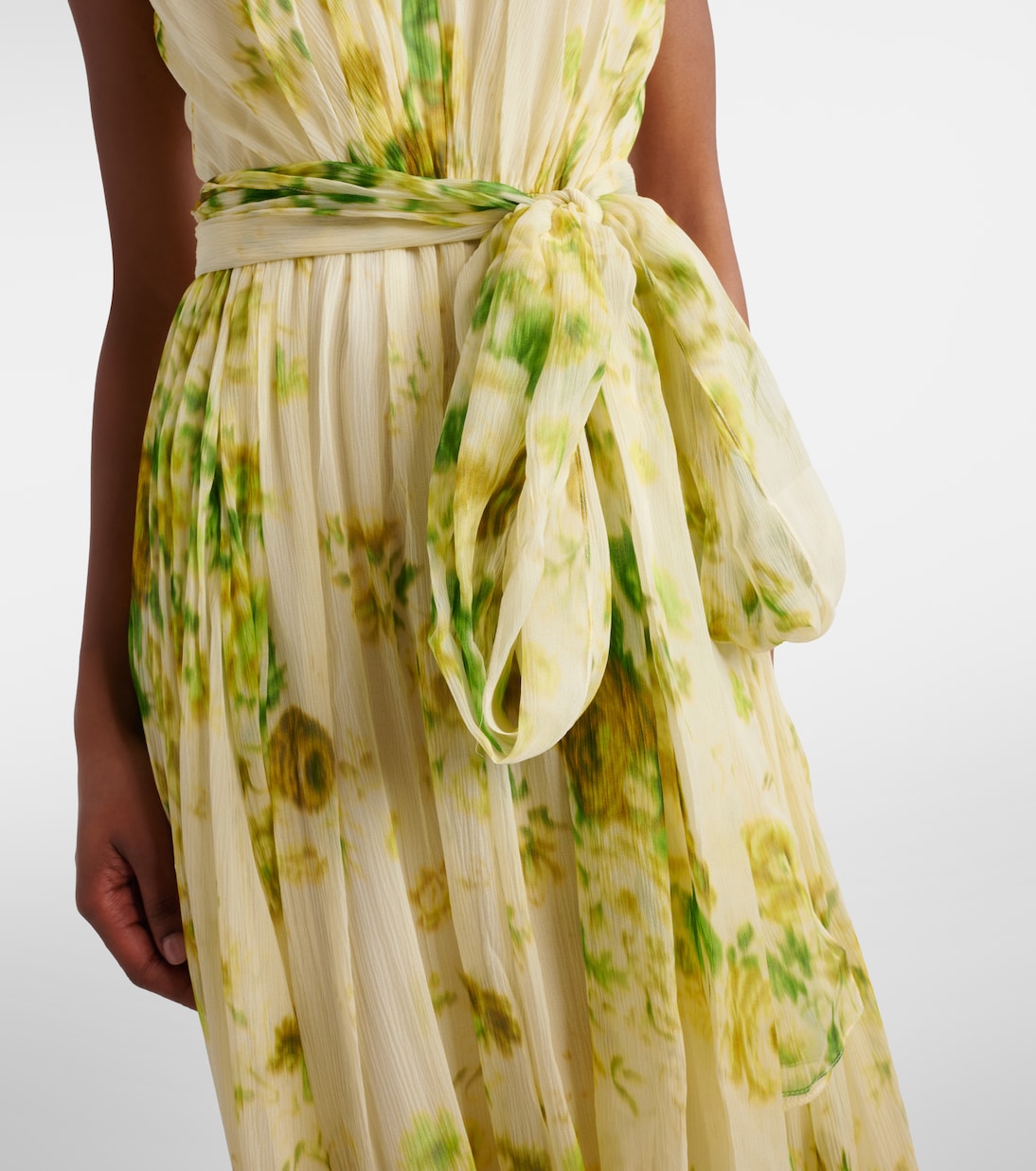 Midikleid aus Seiden-Creponne | Erdem