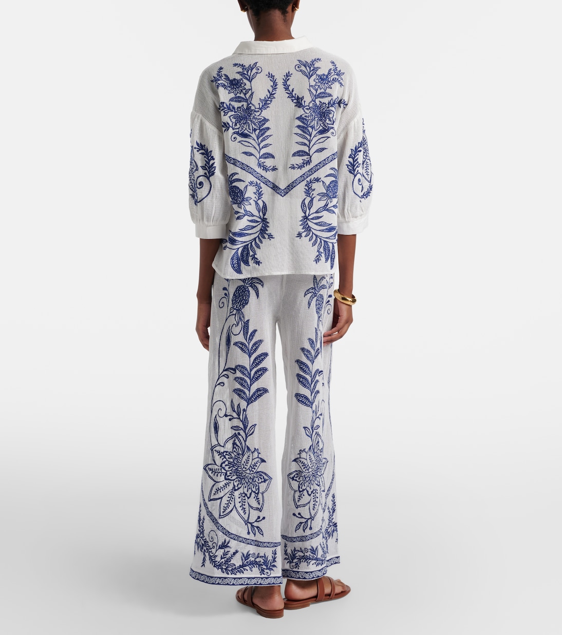 Pantalon Nina en coton brodé | Farm Rio