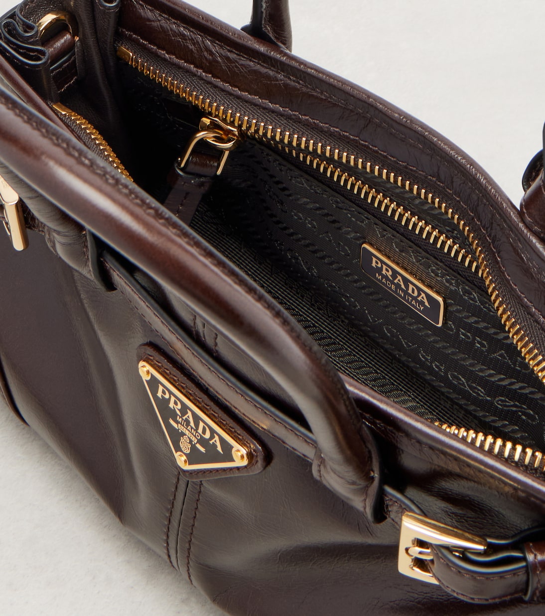 Prada Bonnie Mini leather top-handle bag | Prada