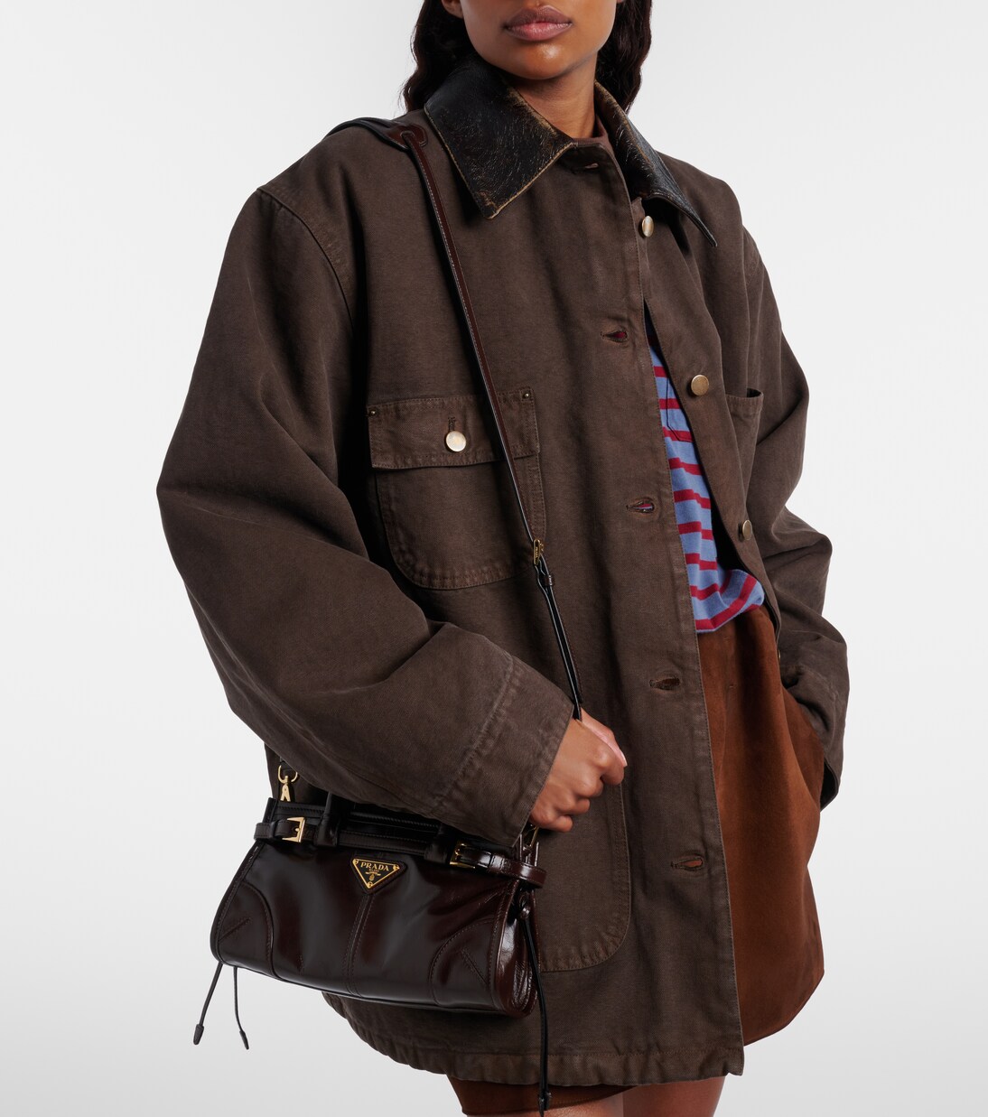 Prada Bonnie Mini leather top-handle bag | Prada