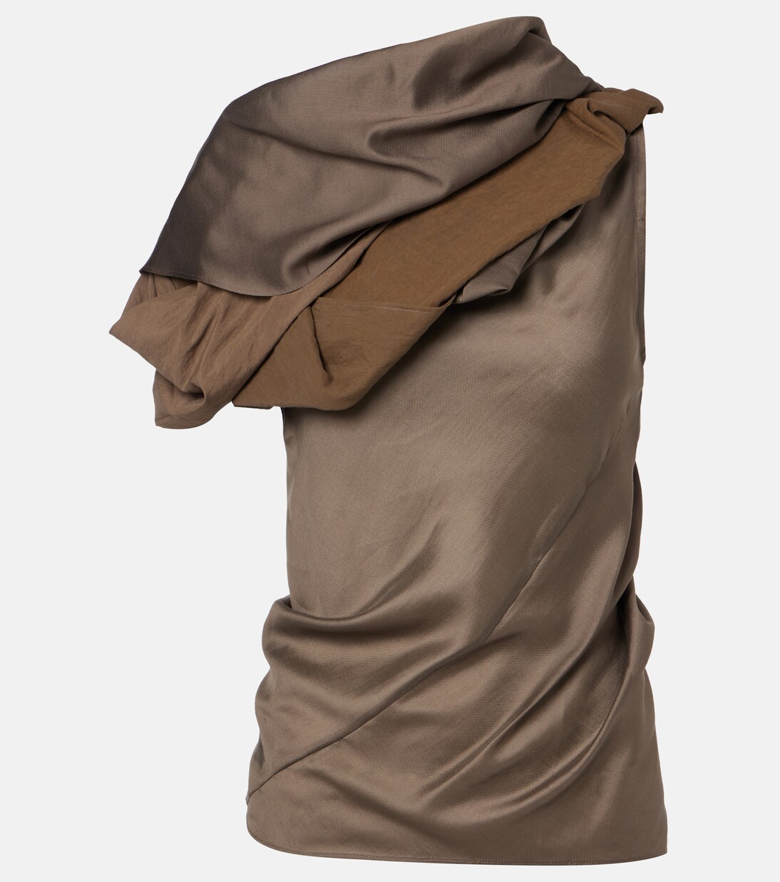 One-shoulder satin top | Entire Studios