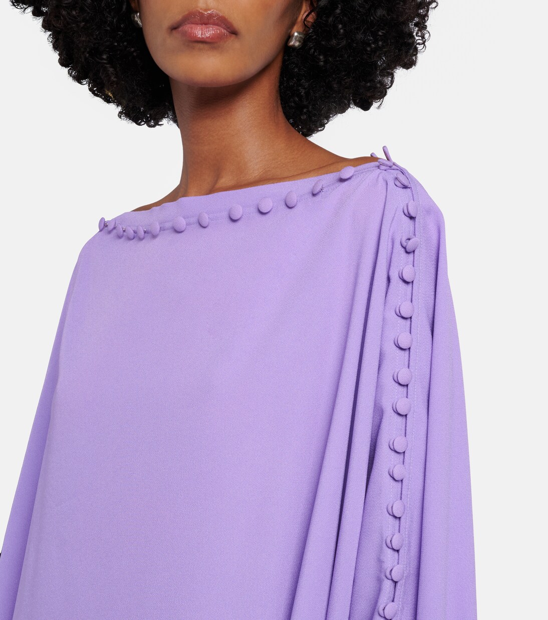 Mila off-shoulder crêpe cady kaftan | Taller Marmo